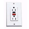 Close up view of Ground Fault Duplex Receptacle - GFCI