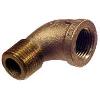 Brass Street Elbow Banded 90 Degree