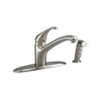 Lead Free Single Metal Lever Handle Deck Mount Kitchen Faucet with Spray