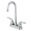 Lead Free 2 Lever Handle Gooseneck Spout Bar Faucet