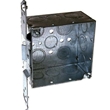 Metal Wiring Boxes & Covers - 4" Square Outlet Box with Flat Bracket