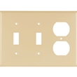 Wall Plates-Two Toggle Switch/Duplex Receptacle Plate