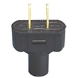 2-Wire Male Plugs - Flat Vinyl Light Duty Plug