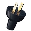 2-Wire Male Plugs - Round Vinyl Light Duty Plug