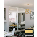 Bi-Pass Mirror Closet Doors Sun Gold Steel Frame