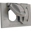 Weatherproof Wiring Boxes & Covers - Two Gang Single Receptacle Flip Cover