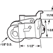 Sliding Door Hardware - Bottom Roller for Louvre King & Broadway Sliding Glass Door