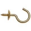 Nails & Fasteners - Polished Brass Cup Hooks