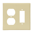 Wall Plate-Single Duplex Receptacle & Single Decora Plate