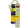 3-Wire Adapters and Power Strips - 6 Outlet Strip Full Surge Protector