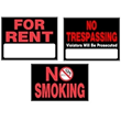Plastic Signs 15" x 19"