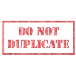 Do Not Duplicate Stamp