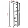 Wall Pantry 2 Doors 5 Shelves