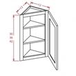 Wall Cabinet - Angle Wall Cabinet 1 Door 2 Shelves