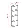 Wall Cabinet - Wall End Shelf - 3 Shelves
