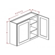 Wall Cabinets - Wall Cabinet -2 Door 2 Shelves