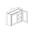 Wall Cabinet - Wall Cabinet 2 Door 2 Shelves
