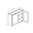 Wall Cabinet - Wall Cabinet 2 Door 3 Shelves