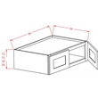 Wall Refrigerator Cabinet - 2 Doors