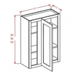Wall Blind Corner Cabinet - 1 Door 2 Shelves