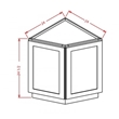 Base Cabinet - Angle Base Cabinet - 2 Doors