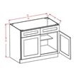 Base Cabinet - Sink Base Cabinet 2 Door 2 False Drawers