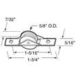 Sliding Window Roller Assembly - Nylon Roller - For Fullview