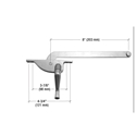 Teardrop Body Casement Window Operator 7" Arm Left Hand Aluminum