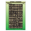 2˝ Gold on Black Polyester Packaged Letters