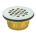 No-Caulk Brass Shower Drain