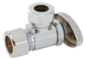 Angle Stop Valve Multi-Turn  Heavy Brass  Construction Chrome Finish