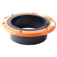 ABS Closet Flange- With Adjustable Metal Ring- Hub