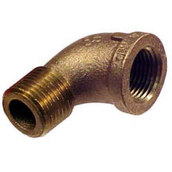 Brass Street Elbow Banded 90 Degree