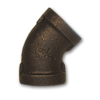 Black 45 Degree Elbow Banded