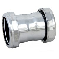 Brass Tubular Chrome Double Slip Coupling