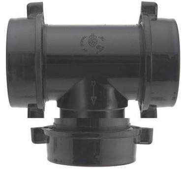 Plastic Tubular 3 Way Slip Tee, 1 1/2”