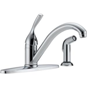 Delta Kitchen Single Lever Handle Faucet with Spray 400-DST