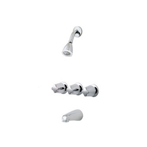 Price Pfister Verve 3 Handle Tub and Shower Set with By-Pass 01-321