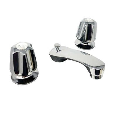 Widespread Lavatory Faucet with All Brass Pop Up Drain Included
