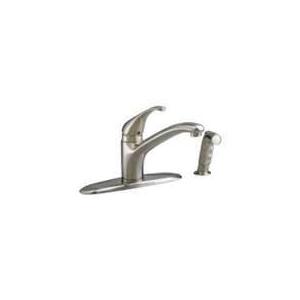 Lead Free Single Metal Lever Handle Deck Mount Kitchen Faucet with Spray