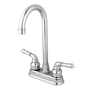 Lead Free 2 Lever Handle Gooseneck Spout Bar Faucet