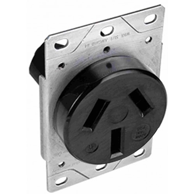 Flush Mount Range Receptacle - 50 Amp 125/250 Volt