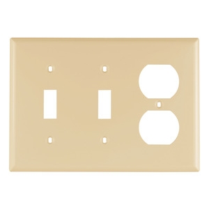 Wall Plates-Two Toggle Switch/Duplex Receptacle Plate