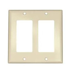 Wall Plate-Two Gang Decora Plate