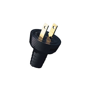 2-Wire Male Plugs - Round Vinyl Light Duty Plug