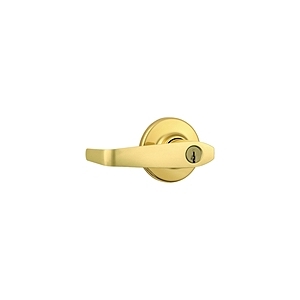 Commercial Door Locks - Polished Brass UL Listed Lever Lockset for Handicap Use