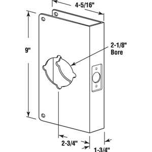 Single Door Reinforce- Polished Brass