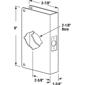 Door Protection - 9" Stainless Steel Single Door Reinforcer