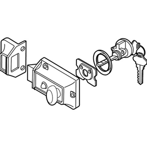 Door Security Hardware - Single Cylinder Night Latch