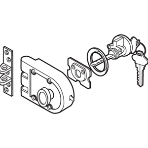 Door Security Hardware - Single Cylinder Rim Latch
